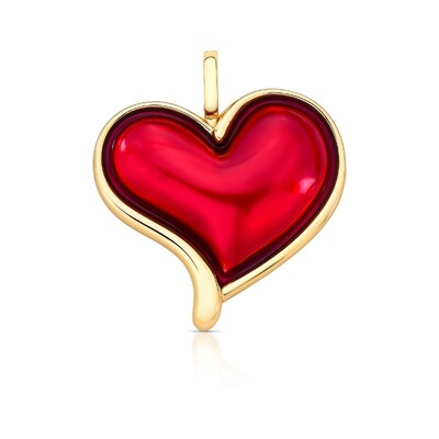 Foto Pingente Coração Esmaltado Vermelho