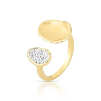 Foto Anel Joana - Elegância Delicada com Zircônias e Mix de Banhos