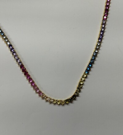 Foto Choker Riviera Primavera com Banho de Ouro 18K
