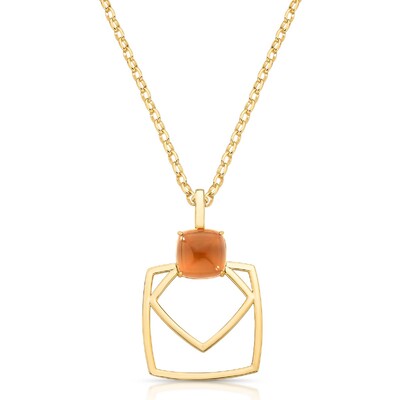 Foto Colar Apricot com Cristal e Banho de Ouro 18k