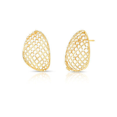 Foto Brinco Aramado com Zircônias e Banho de Ouro 18K - Elegância Clássica com Brilho Moderno