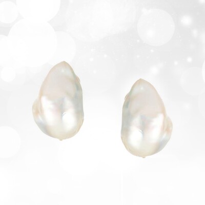 Foto Brinco Atlantis com Pérola Barroca em Prata