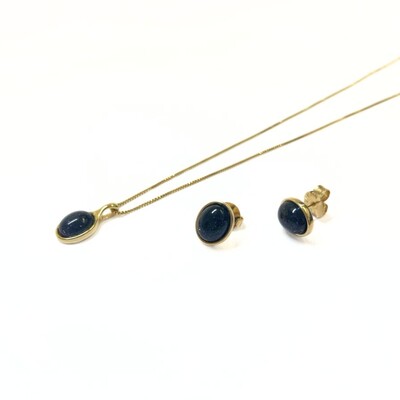 Foto Conjunto Eva com Pedra Estrela e Banho de Ouro 18K