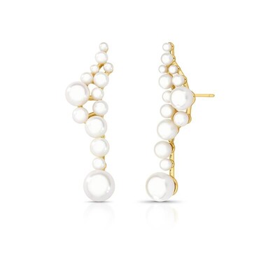 FotoBrinco Beth com Pérolas – Elegância Clássica em Banho de Ouro 18k