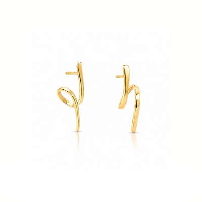 Foto Brinco Mini Verse Banho Ouro 18K