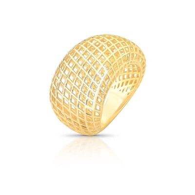 Foto Anel Aramado Banhado a Ouro 18K- Elegância Clássica com Brilho Intenso