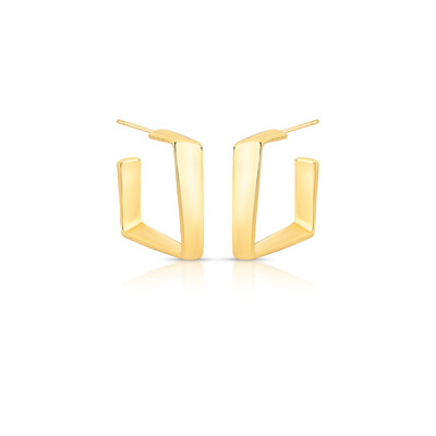 Foto Argola Squared com Banho de Ouro 18K