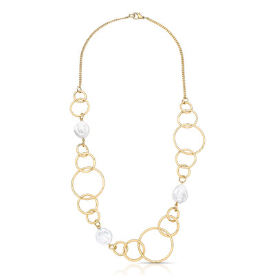 FotoColar Aruba com Pérolas de Agua doce e Banho de Ouro 18k