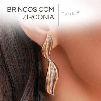 Brincos com Zircônia - Brilho, Elegância e Versatilidade