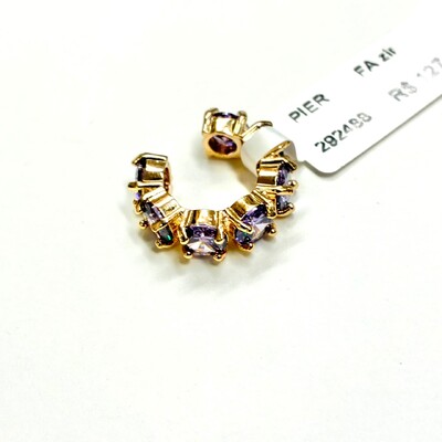 Foto piercing Cravejado com Banho de Ouro 18K
