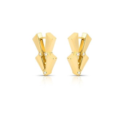 FotoBrinco Warhol – Design Moderno com Zircônias e Banho de Ouro 18K