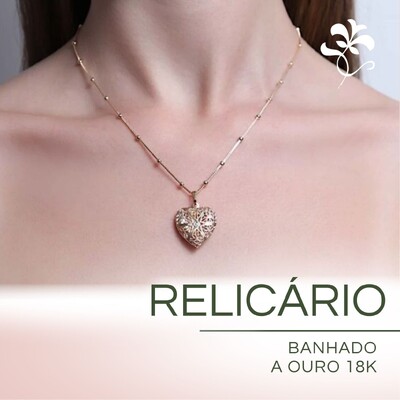 Relicário Banhado a Ouro - Memórias e Sofisticação em Uma Só Peça