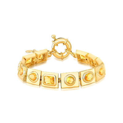 Foto Pulseira Fugaz com Cristais e Banho de Ouro 18K