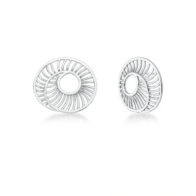 Foto Brinco Spiral Aramado com Banho de Ródio Branco