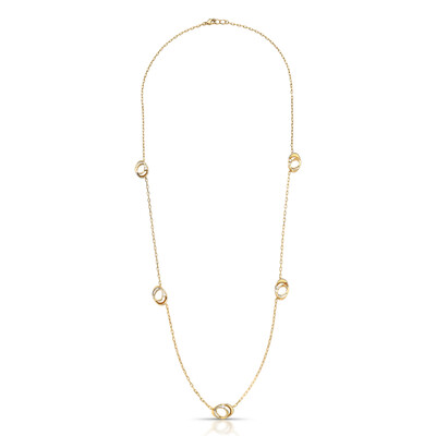 Foto Colar Multi Mocho com Zircônias e Banho de Ouro 18K