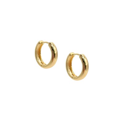 Foto Argola Básica M com Banho de Ouro 18k