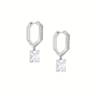 Foto Argola Ice White – Cristais Elegantes com Banho de Ródio Branco