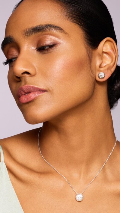 FotoConjunto Lumina com Zircônias Banho de Ródio Branco