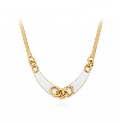 Foto Colar Manzinni com Madre Pérola e Banho de Ouro 18K