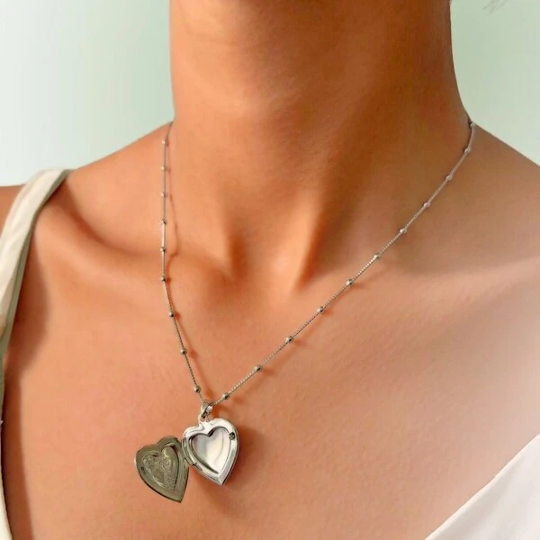 Relicário Amore Ródio Branco