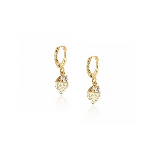 Argola com Pingente Click Banho de Ouro 18K