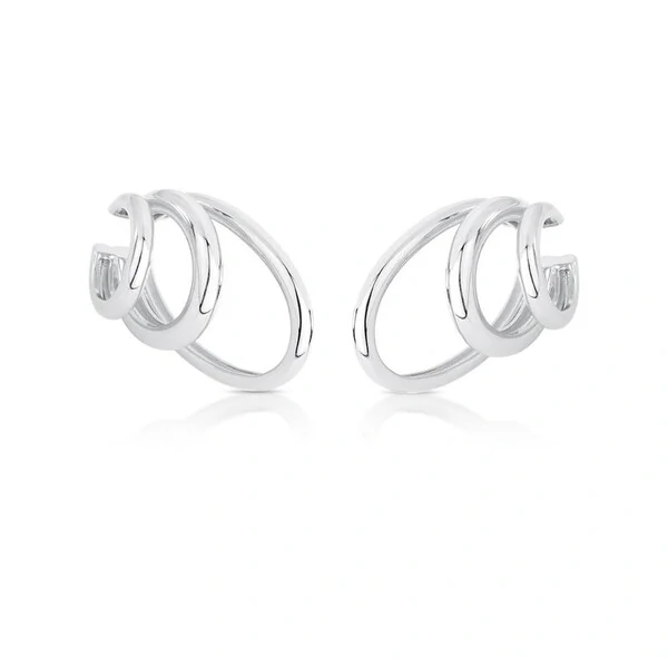 Piercing Ornella - Banho Ródio Branco | Design Moderno
