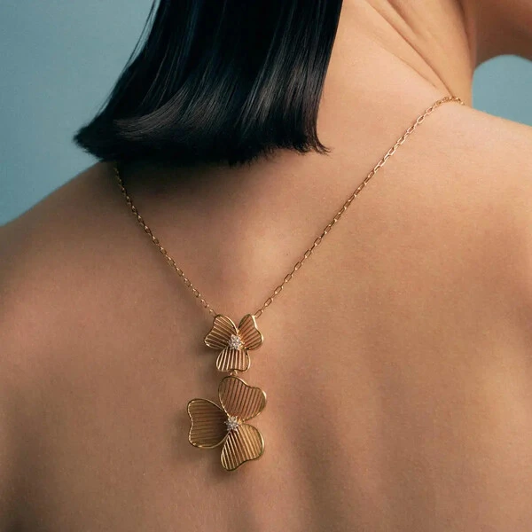 Colar Aramado com Zircônias e Banho de Ouro 18K