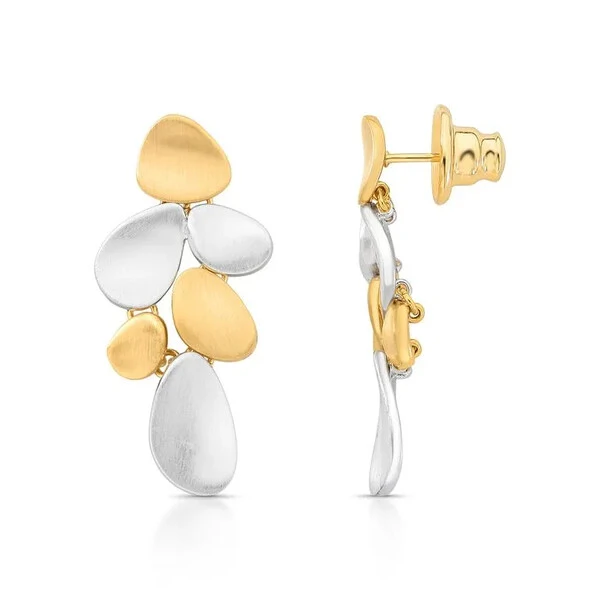 Brinco Petit Petal com Acabamento Acetinado e Mix de Banhos