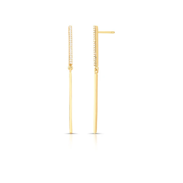 Brinco Kate com Zircônias e Banho de Ouro 18K – Elegância Atemporal