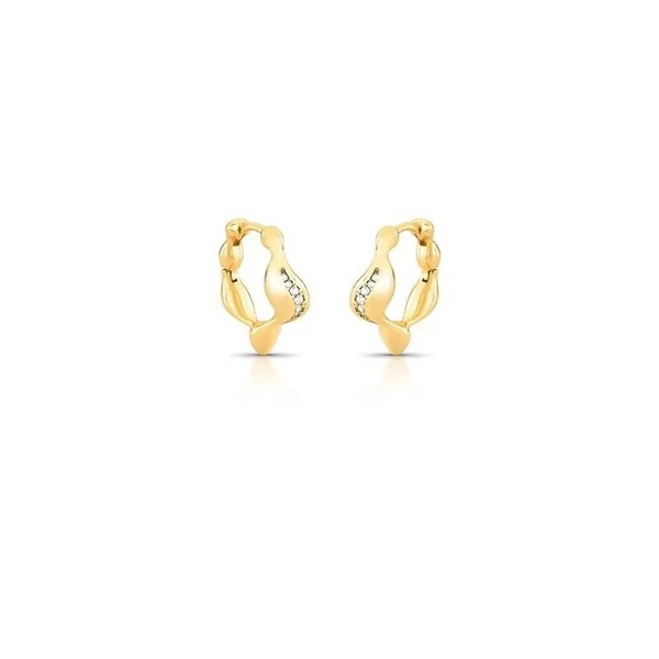 Argola Auguri Mini com Zircônias – Banho de Ouro 18K