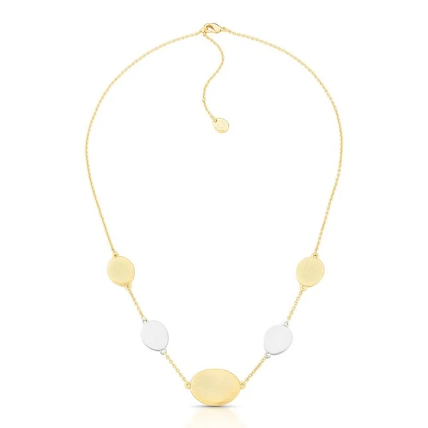 Colar Poncto com Mix de banhos e acabamento Acetinado