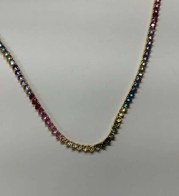 Choker Riviera Primavera com Banho de Ouro 18K