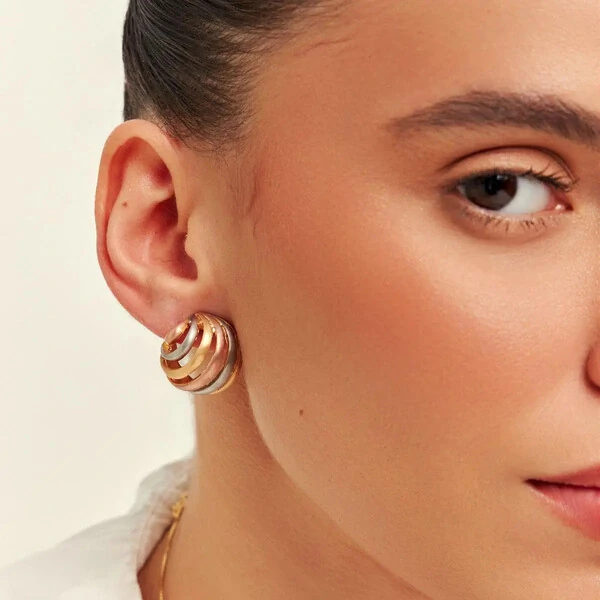 Brinco Mix Banho Ouro 18K