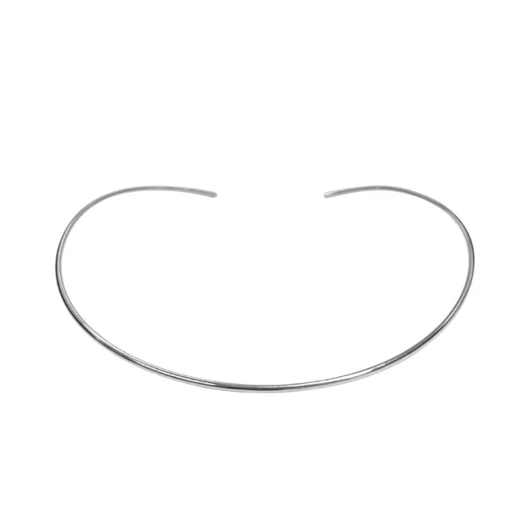 Colar Aro II Banho Ródio Branco
