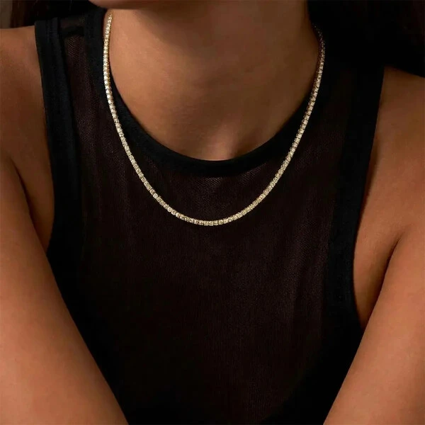 Colar Riviera Mahé com Zircônias Banho Ouro 18K