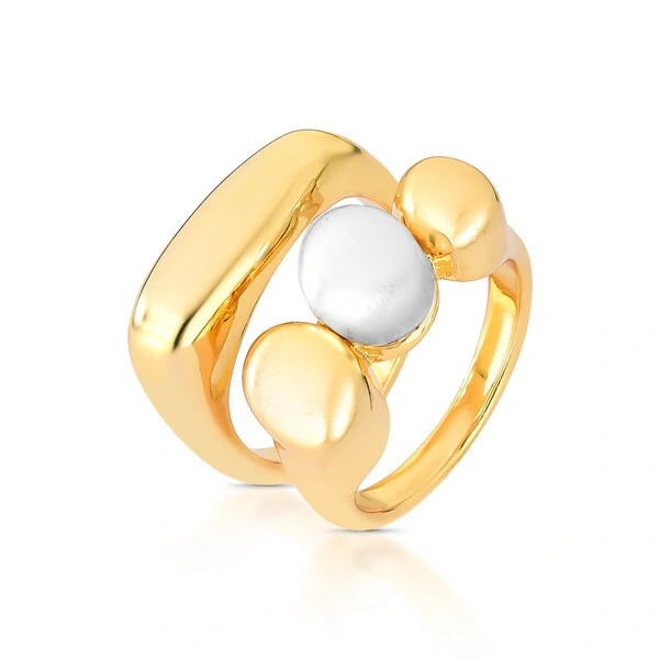 Duo de Anéis Niemeyer Acetinado com Mix de Banhos