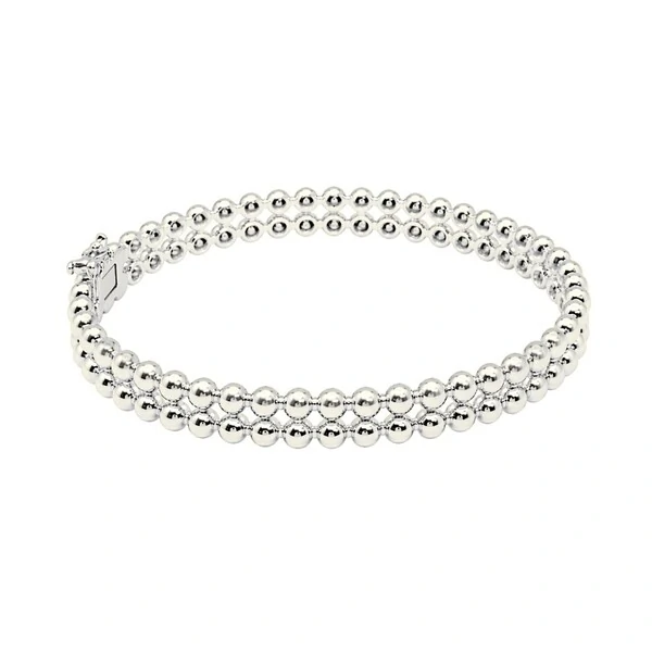 Bracelete Globina com Banho de Ródio Branco