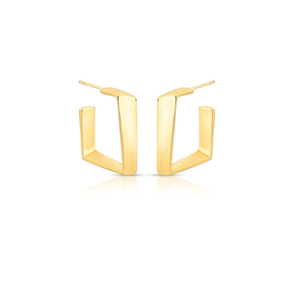 Argola Squared com Banho de Ouro 18K