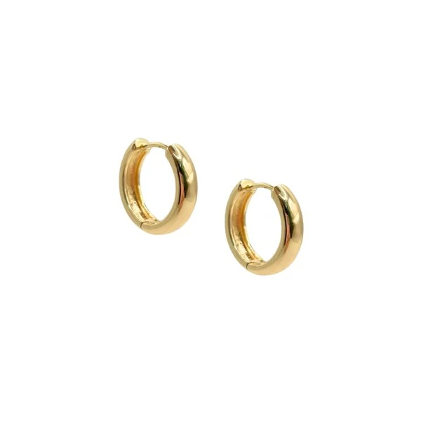 Argola Básica M com Banho de Ouro 18k