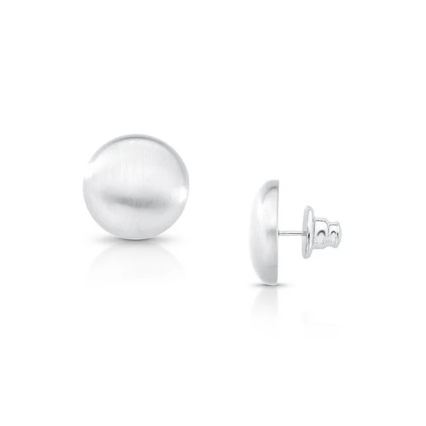 Brinco Andaluz Petit - Banho de Ródio Branco | Design Acetinado