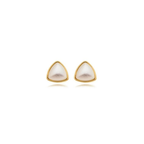 Brinco Candela Petit - Mix de Banhos em Ouro 18K e Ródio Branco | Design Acetinado