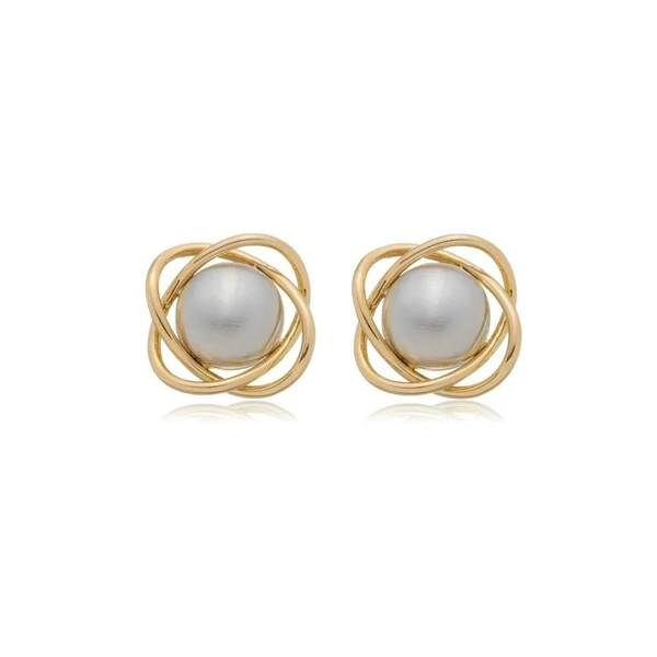 Brinco Emoriô - Design Orgânico com Acabamento Acetinado e Mix de Banhos Ouro 18K e Ródio Branco