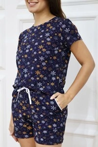 Pijama Tshirt Flocos de Neve