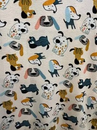 Pijama manga longa decote V Cartoon Dogs