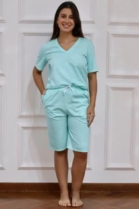 Pijama Bermuda Aura Mint