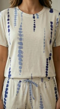 Pijama Meia Estação Urban White Blue