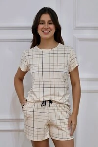 Pijama Tshirt Off Listra Azul