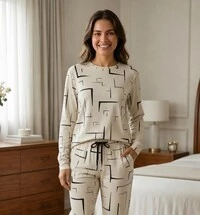 Pijama Manga Longa Jogging Labirinto Off