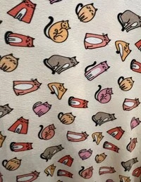Pijama manga longa decote V Cartoon Cats