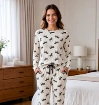 Pijama Manga Longa Jogging zebrinhas
